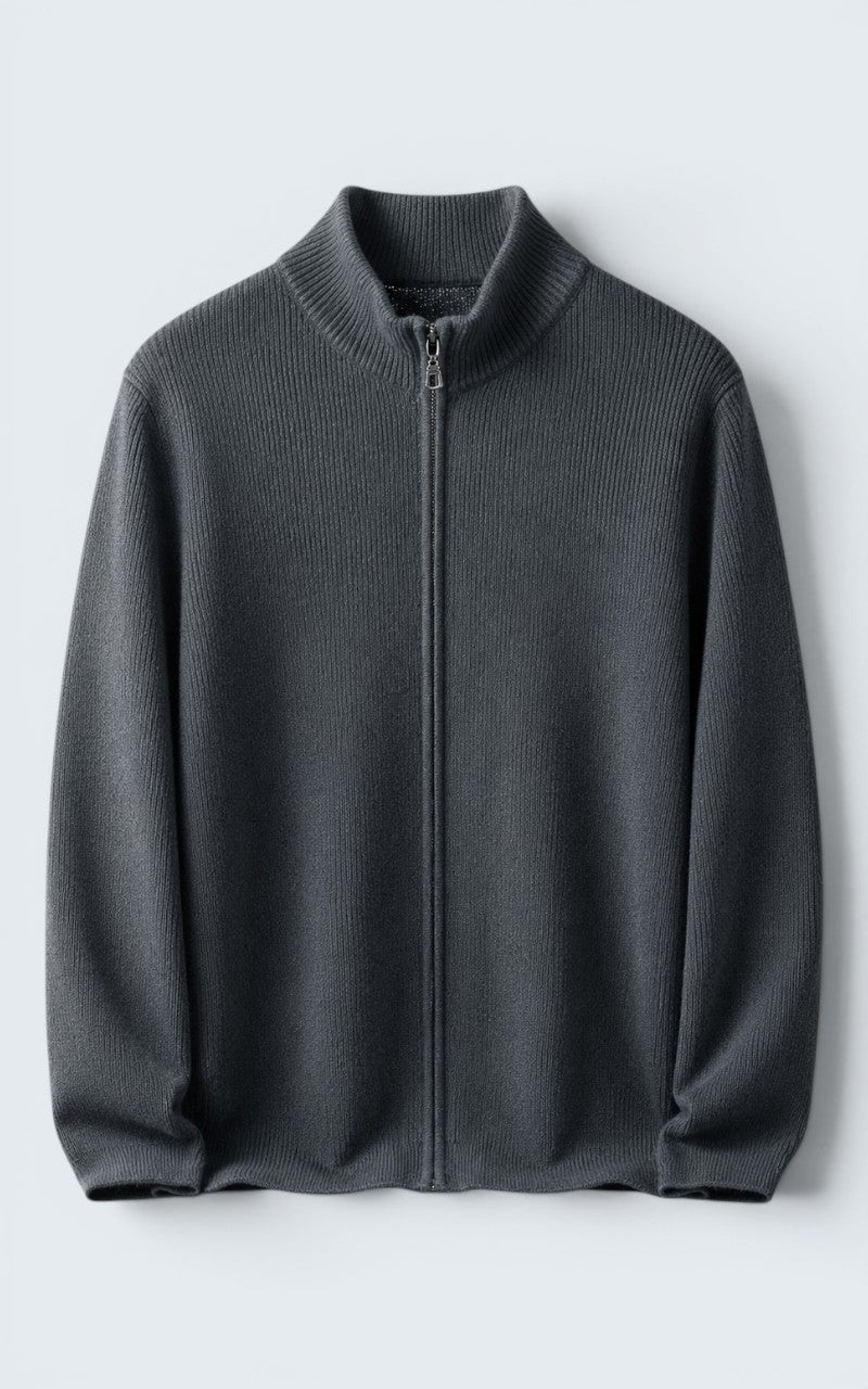 Arden Cashmere Zip Mock Neck Sweater