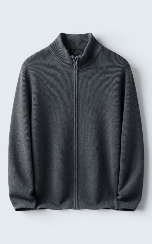 Arden Cashmere Zip Mock Neck Sweater
