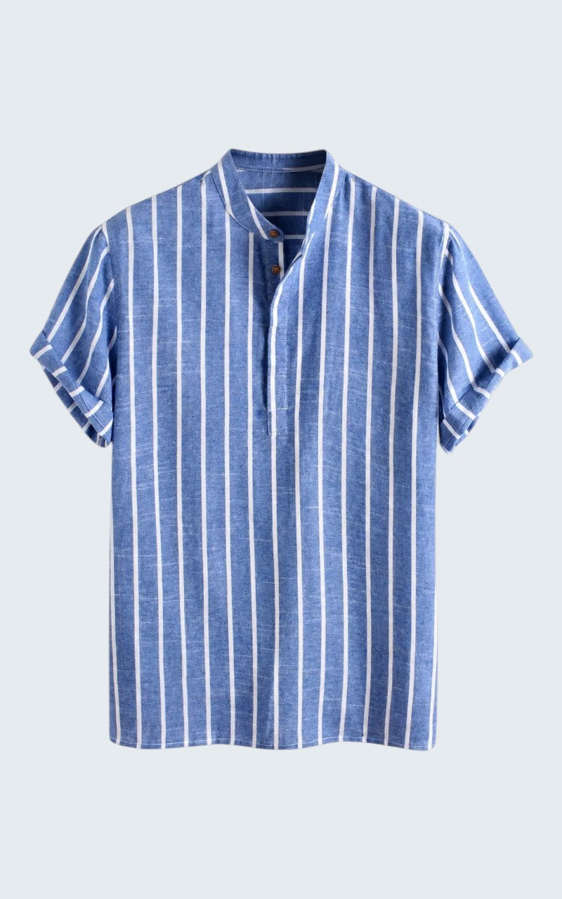 Summer Stripe Button Shirt (Standard Fit)