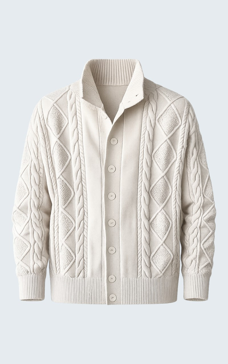 Men’s Retro Knit Cardigan Sweater