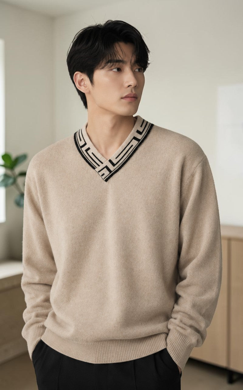 Premium Cashmere V-Neck Sweater