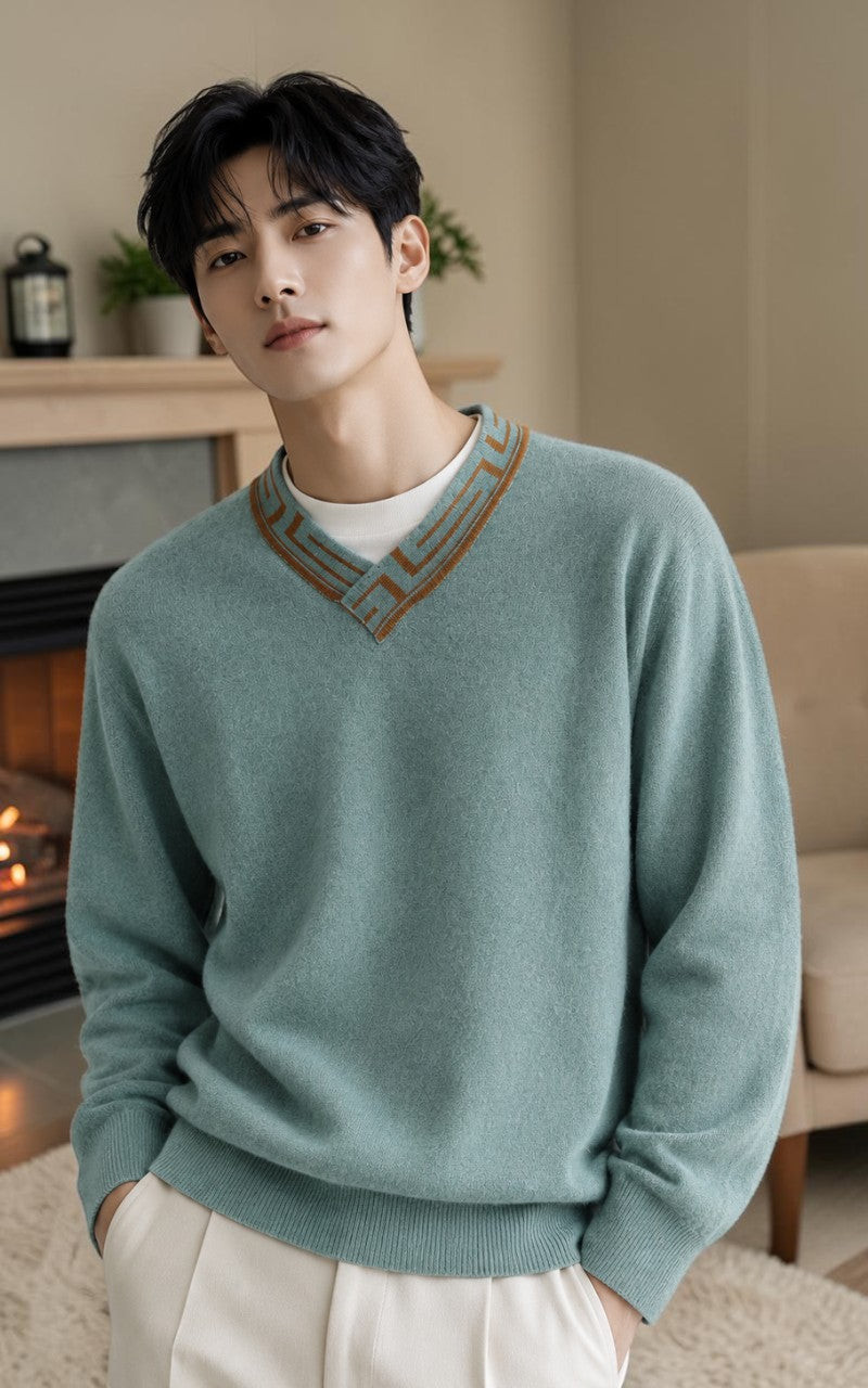 Premium Cashmere V-Neck Sweater