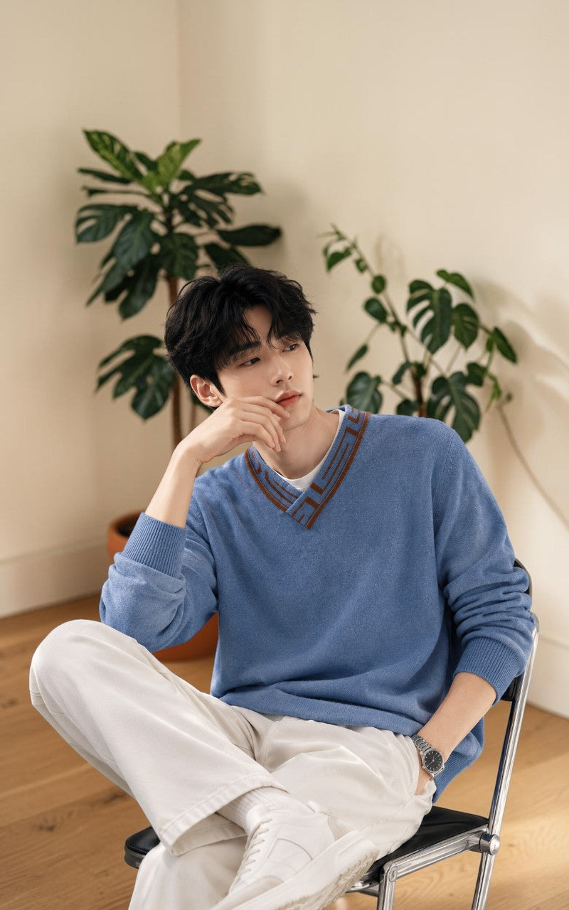 Premium Cashmere V-Neck Sweater