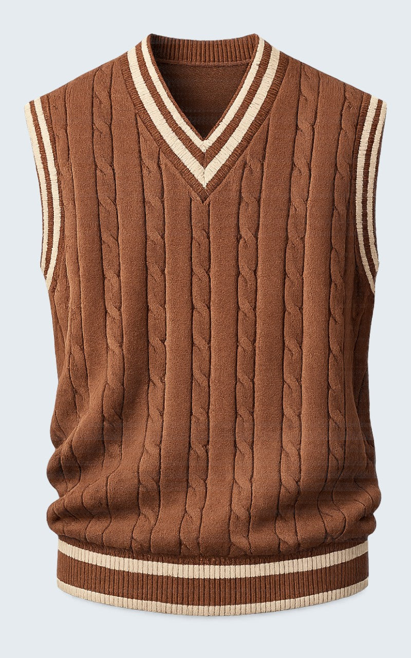 Classic V-Neck Knit Sweater Vest