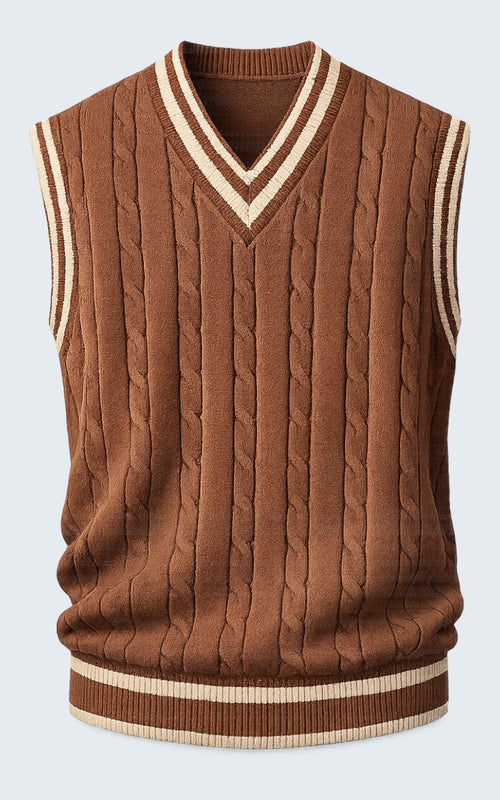 Classic V-Neck Knit Sweater Vest