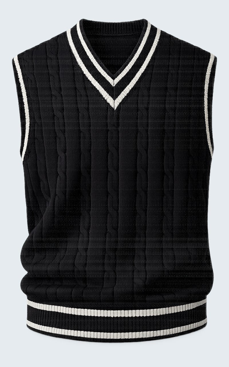 Classic V-Neck Knit Sweater Vest