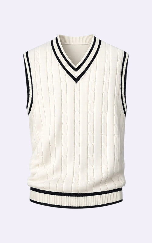 Classic V-Neck Knit Sweater Vest