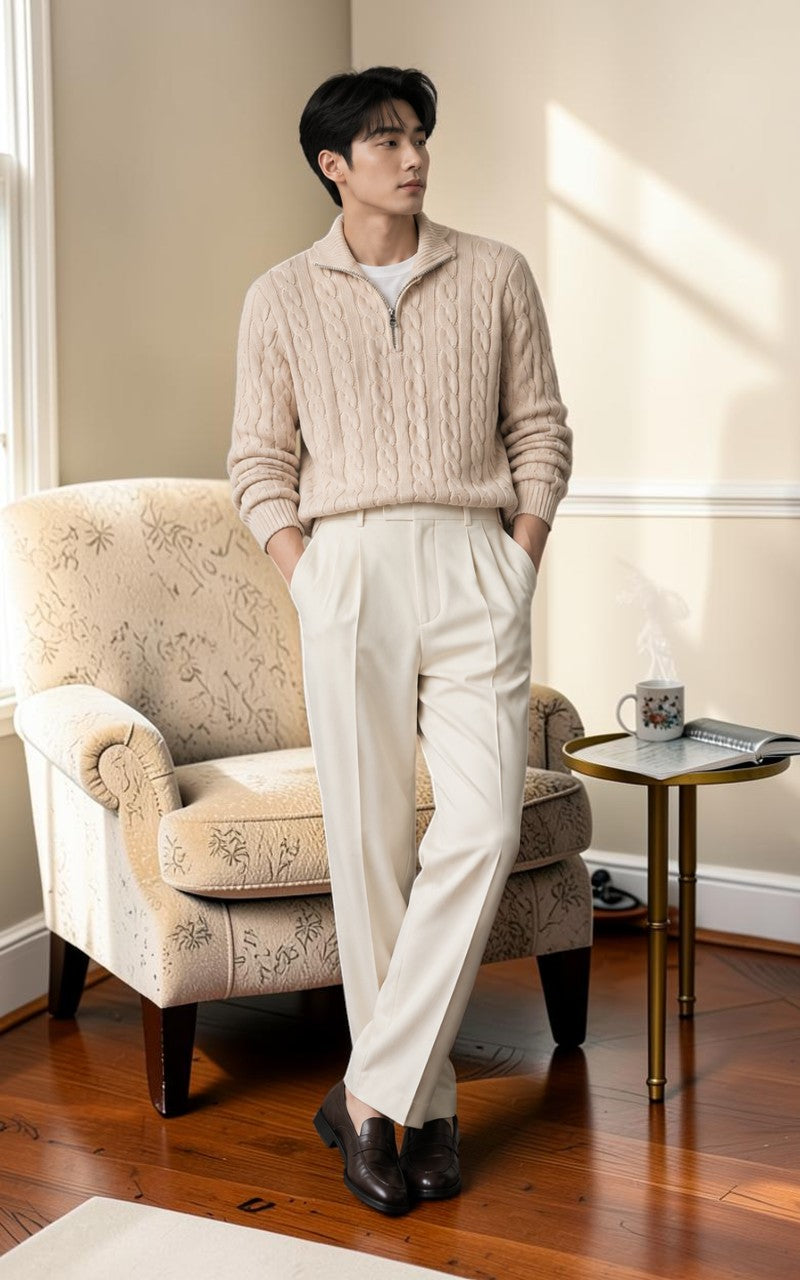 Heritage Knit Zip Pullover
