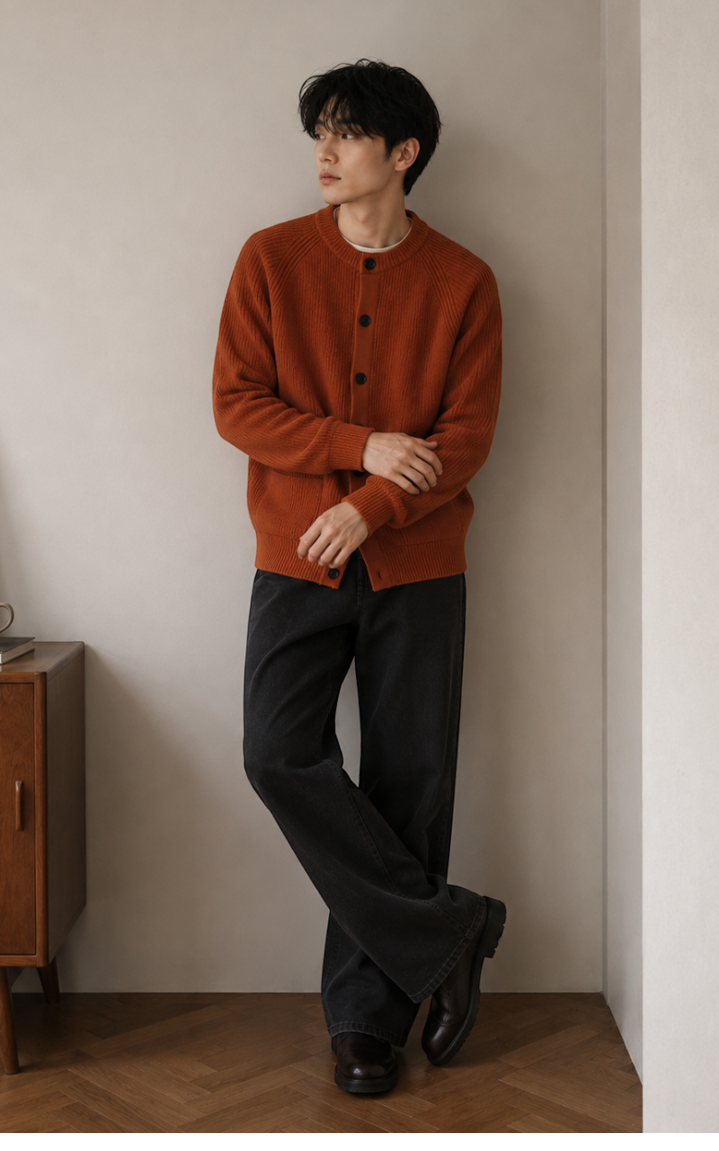 Men’s Knit Cardigan Sweater Jacket