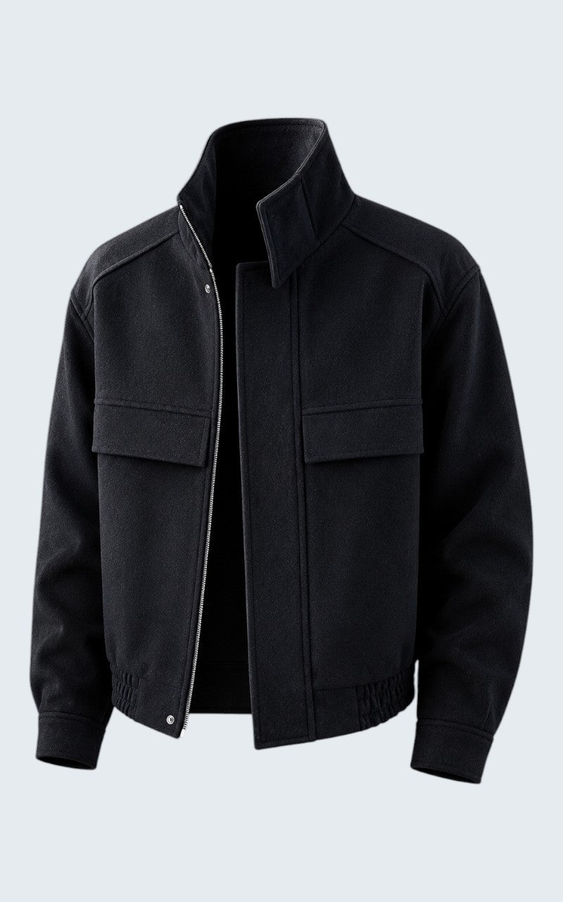 Men’s Korean Wool Zip Jacket