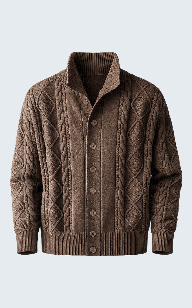 Men’s Retro Knit Cardigan Sweater