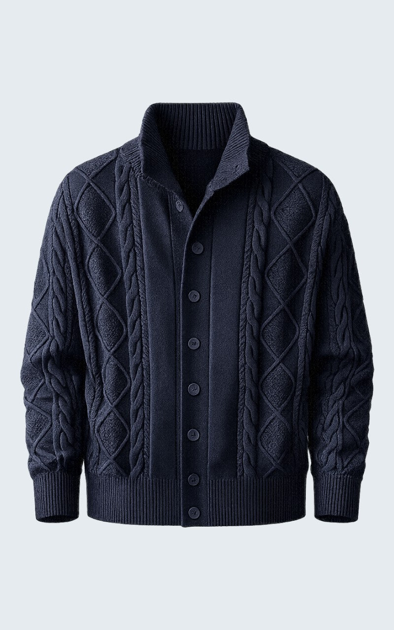 Men’s Retro Knit Cardigan Sweater