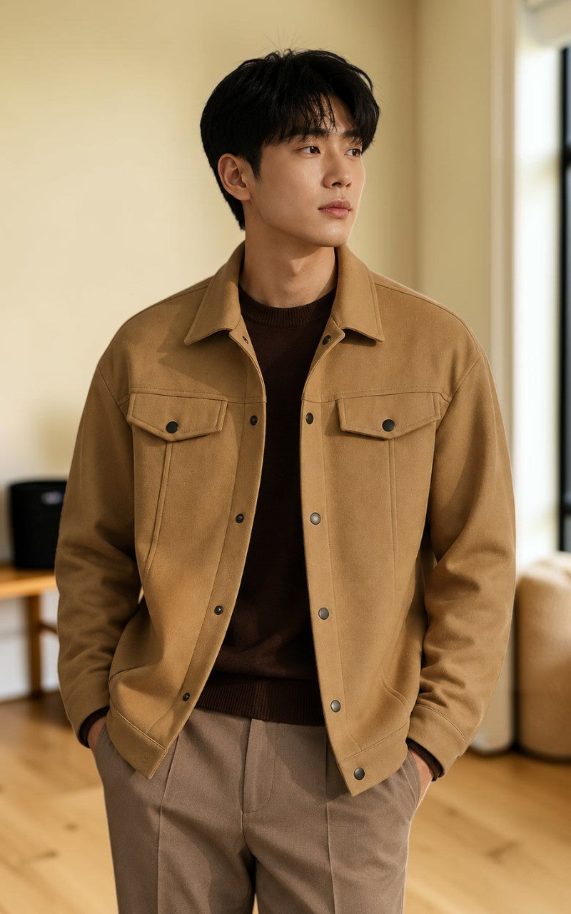 Men’s Wool Blend Casual Jacket
