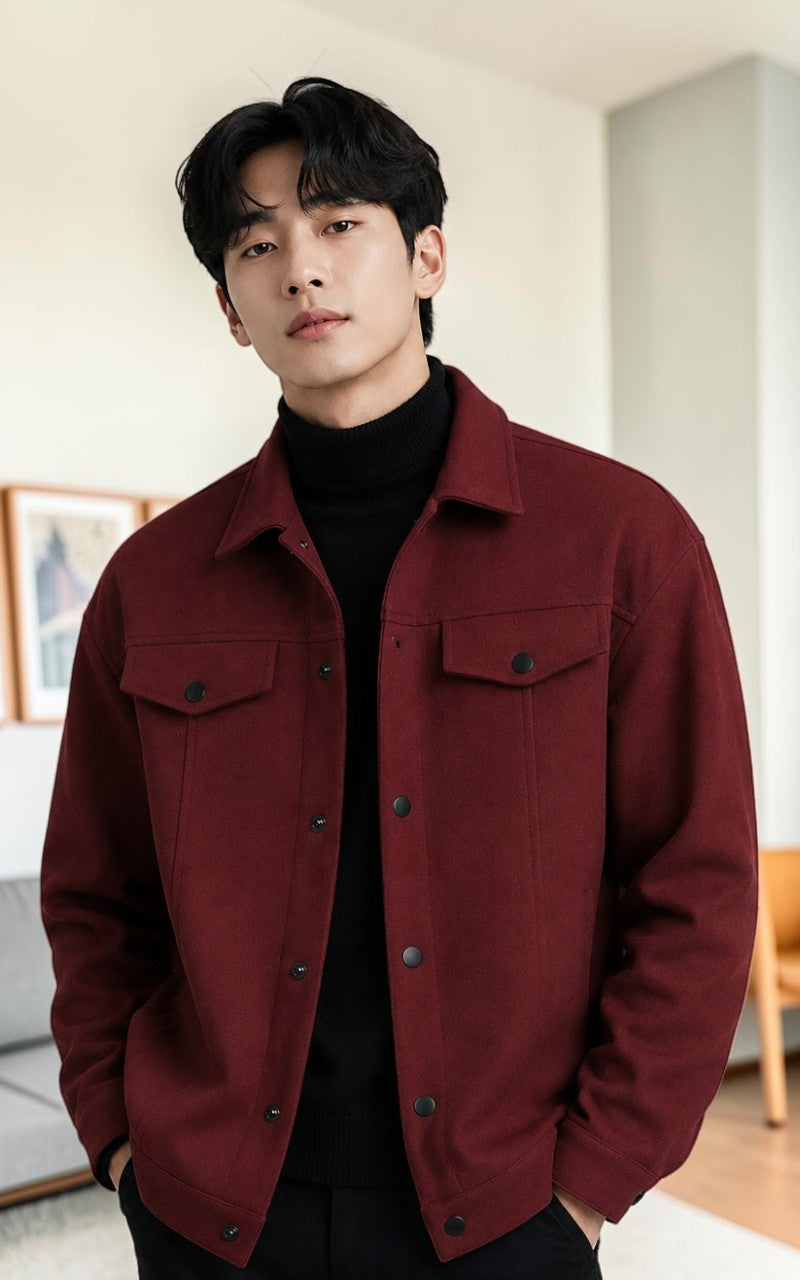 Men’s Wool Blend Casual Jacket