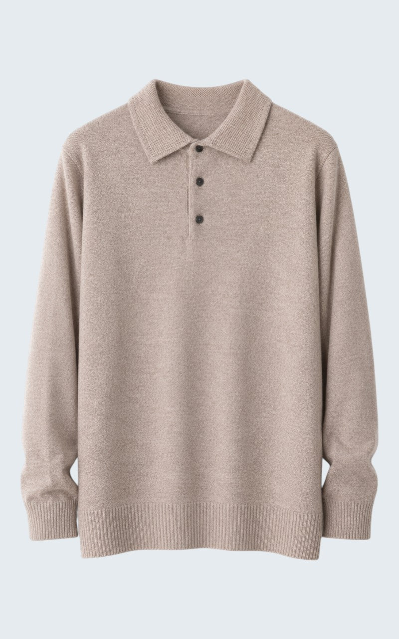 Merino Wool Polo Cardigan
