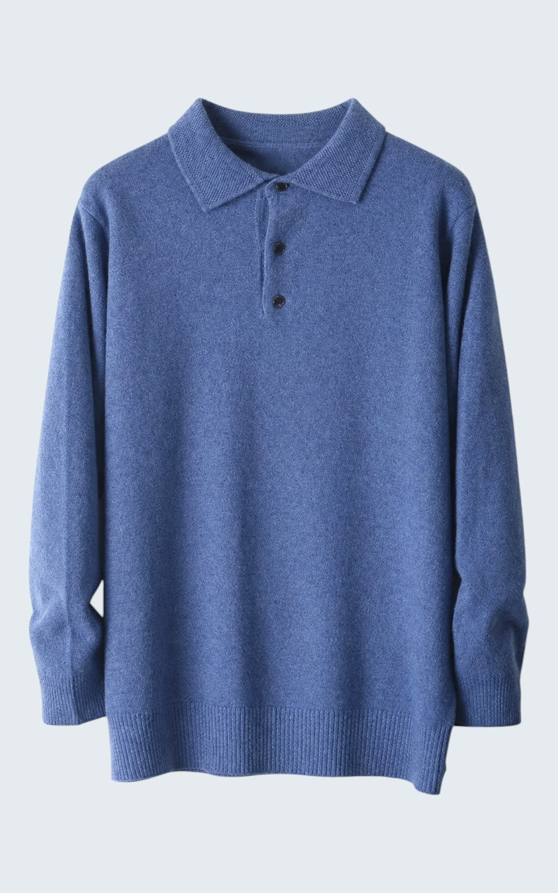 Merino Wool Polo Cardigan