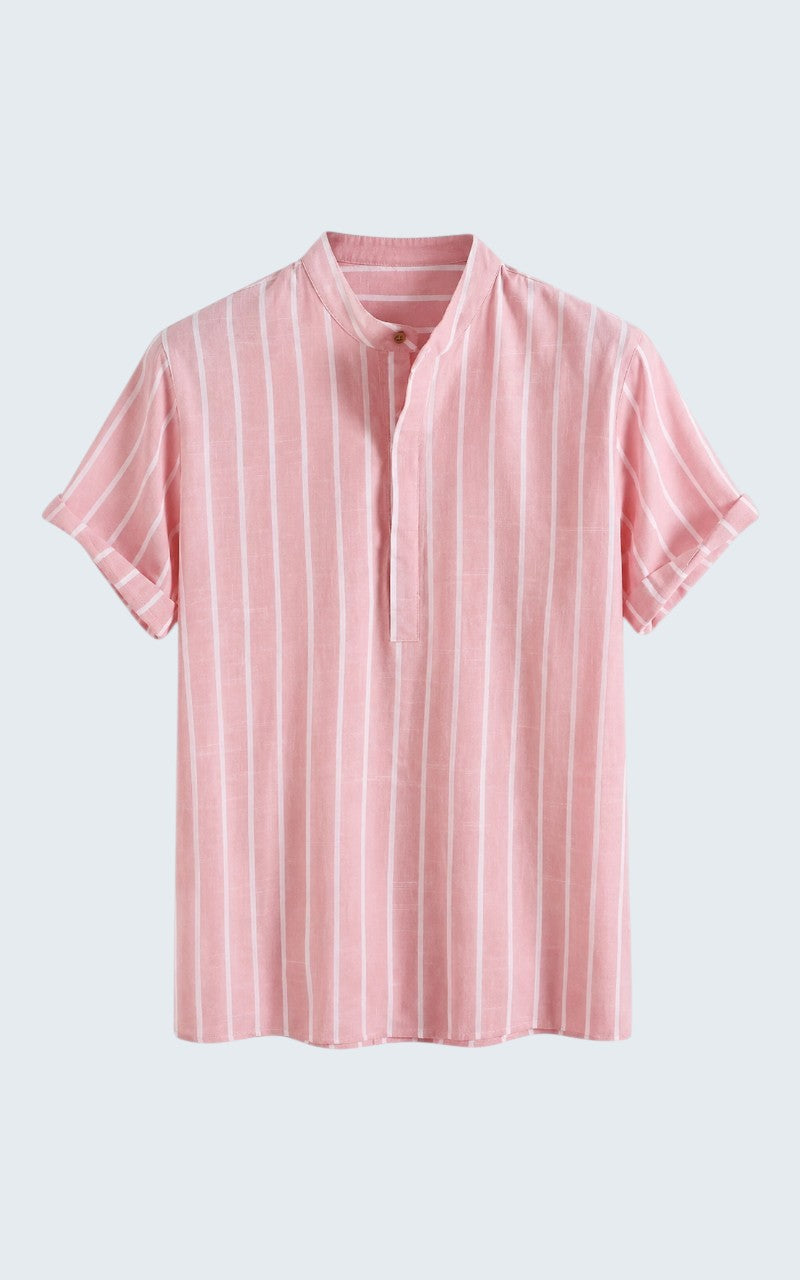 Summer Stripe Button Shirt (Standard Fit)