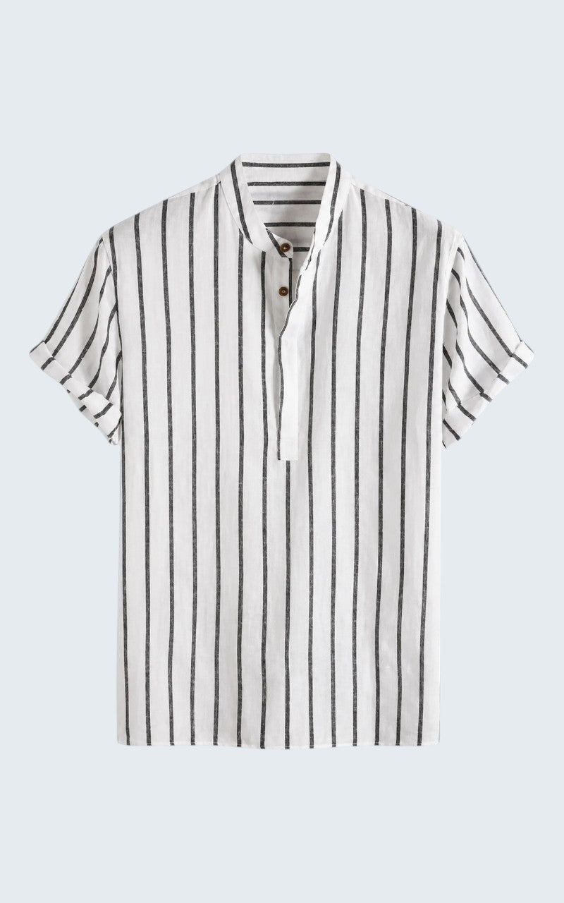 Summer Stripe Button Shirt (Standard Fit)